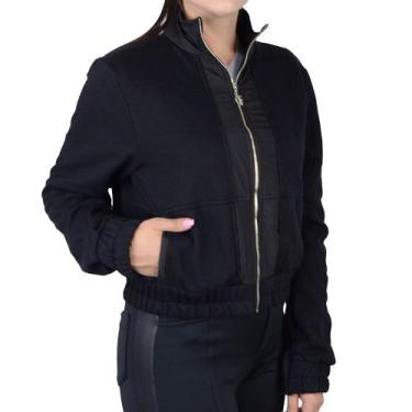 Imagem de Casaco Feminino Olho Fatal Moletom Gola Alta Preto - 601308, G