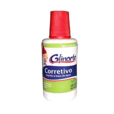 Imagem de Corretivo Líquido Glinorte - 18ml - Secagem Rápida e Fórmula Não Infla