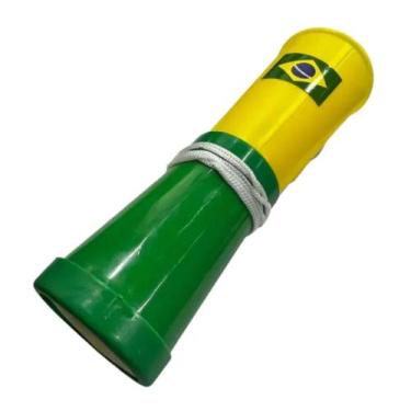 Imagem de Corneta Brasil Verde e Amarelo para Torcedor Futebol - Rizzo Importado