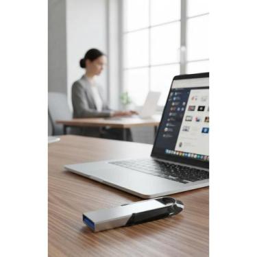 Imagem de Pendrive 32GB USB 3.0 Prata/Preto Rápido - Congratulations Store
