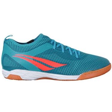 Imagem de Tênis Penalty Futsal Max 500 Ecoknit XXI Masculino, Azul, Laranja, 42