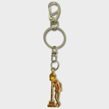 Imagem de Chaveiro Ze Pelintra No Poste Dourado 13 Cm Metal - Lua Mistica