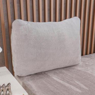 Imagem de Fronha Plush Flannel 100% Poliéster 50x70cm Bene Casa Cinza Claro