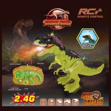 Imagem de Brinquedo de controle remoto dinossauro solta fumaça com luz - Sem Mar