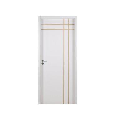 Imagem de Kit Porta de Madeira Decorada 215x94cm com Batente de MDF Ultra 12cm M