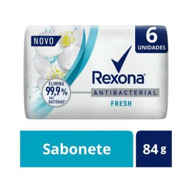 Imagem de Sabonete em Barra para o Corpo Rexona Antibacterial Fresh84g 6 Unidade