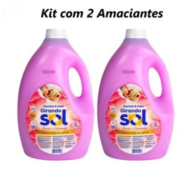 Imagem de Kit 2 Amaciantes de Roupas Girando Sol 5 Litros Fragrancia:Kit 2 Rosas