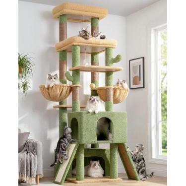 Imagem de Arranhador Globlazer Z78 para Gatos Grandes 198 cm Robusto com 9 Poste