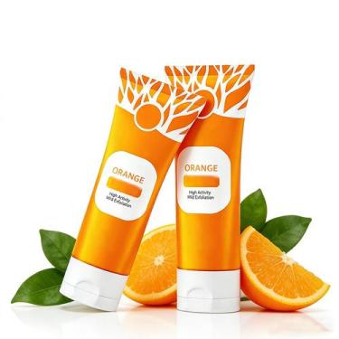 Imagem de 2 unidades de gel esfoliante laranja para rosto e corpo, hidratante - 