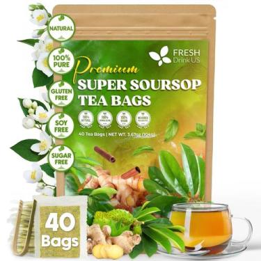 Imagem de Chá de Ervas FreshDrinkUS Super Graviola 40 Sachês Sem Cafeína