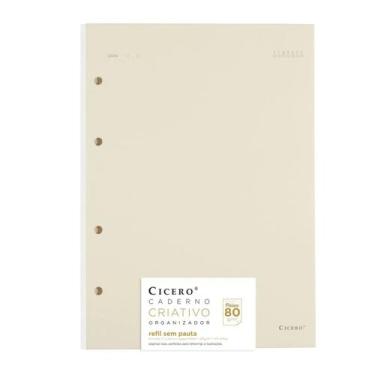 Imagem de Refil Caderno Criativo Argolado Cicero Pólen 17x24 Sem Pauta 9093