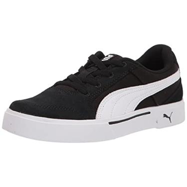 Imagem de PUMA Tênis infantil unissex C-Rey, Preto/branco