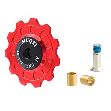 Imagem de DYNWAVE tensor, polia de rolamento de roda de Jóquei de cerâmica Desviador traseiro de tensão de para de montanha de , 11T Vermelho