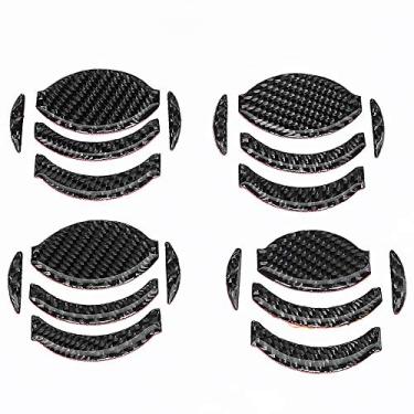 Imagem de Aramox Capa para saída de ar central de carro, 20 peças, kit de cobertura de acabamento para saída de ar central adesivos para decoração de carro de fibra de carbono adequado para GTR R35 08-16