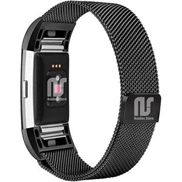 Imagem de Pulseiras unissex para Fitbit Charge 2 - Pulseira de substituição - Nandos-Store (Preto aço)