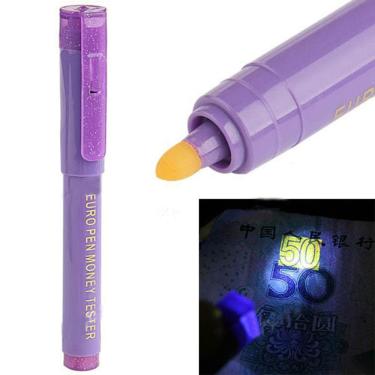 Imagem de Caneta Testa Identifica Notas Dinheiro Verdadeiro Ou Falso 