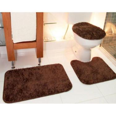 Imagem de Jogo Para Banheiro Classic Com 3 Peças Castor - Tapete Oasis