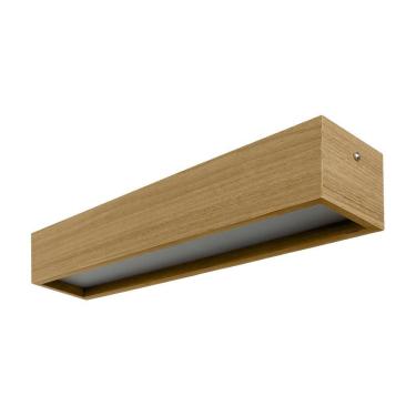 Imagem de Plafon Wood Retângular T8 124X13Xh10Cm - 2 Luzes - Freijó