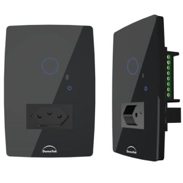 Imagem de Interruptor WiFi Touch Inteligente 1 Botão Tomada 20A Alexa Preto