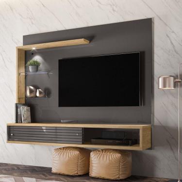 Imagem de Painel Bancada Suspensa Tv 50 Frizz Select Titanio Carvalho