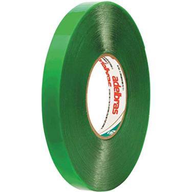Imagem de Fita Dupla Face, Massa Acrilica Verde, 12mmX20mts, Adelbras