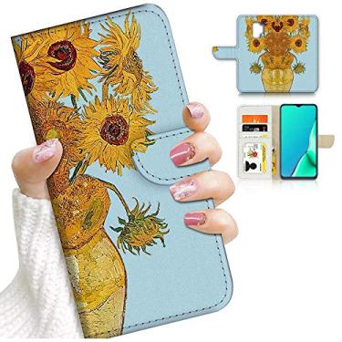 Imagem de Para Samsung S9, para Samsung Galaxy S9, capa de telefone carteira projetada com flip, A24263 Van Gogh girassóis 24263