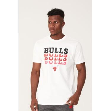 Imagem de Camiseta Nba Estampada Chicago Bulls Off White