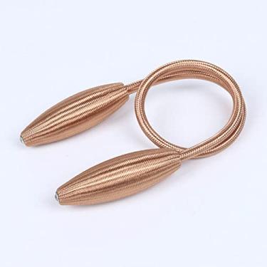 Imagem de Suportes de cortina Fivela de cortina de metal Correia de cortina sem perfurações Corda de cortina simples de estilo europeu, T11,4 pcs