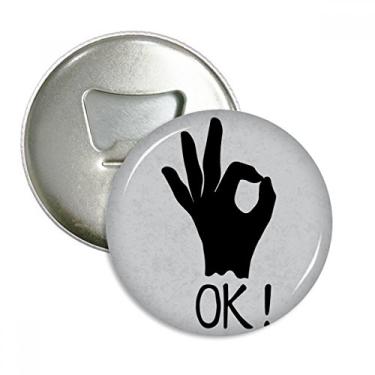 Imagem de OK Outline – Abridor de garrafas com gesto personalizado, emblema multifuncional