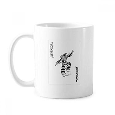 Imagem de Caneca de cerâmica com estampa de cartas do Coringa preto cerâmica xícara de porcelana de café
