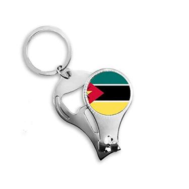 Imagem de MoçambiqueNational Flag Africa Country Nail Nipper Ring Chaveiro Abridor de Garrafas Cortador
