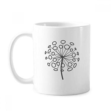Imagem de Flores ornamentais caneca de dente de leão cerâmica cerâmica xícara de porcelana de café louça