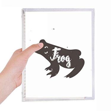 Imagem de Caderno de animal Frog preto e branco diário de folhas soltas recarregáveis