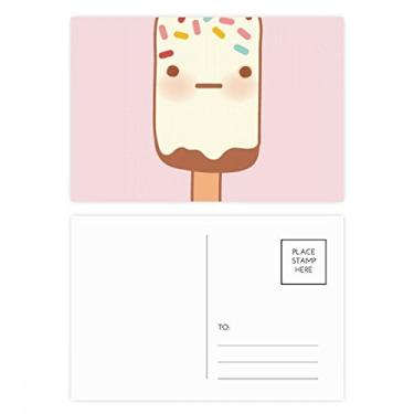 Imagem de Expressão facial chocolate sorvete conjunto de cartão postal aniversário correio cartão de agradecimento