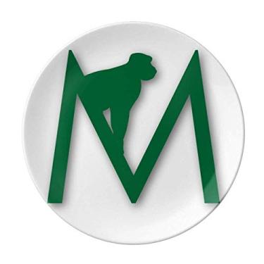Imagem de Contorno de macaco, prato decorativo de porcelana para louça, prato de jantar