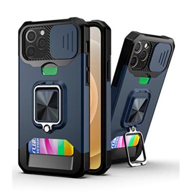 Imagem de Capa de telefone de proteção de lente deslizante de slot para cartão para iphone 14 13 11 12 pro max x xs max xr 7 8 plus 11pro capa de suporte de anel robusto, t3, para iphone 14