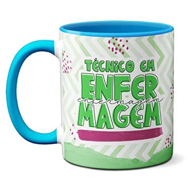 Imagem de Caneca Técnico Enfermagem Para Essa Paixão Não Tem Cura (Azul)