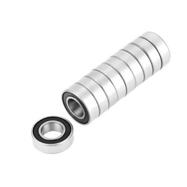 Imagem de Rolamentos r¨ªgidos de esferas 688-2RS,10 pe?as Rolamentos r¨ªgidos de esferas selados de borracha dupla de alta velocidade 688-2RS 8x16x5mm para pequenos projetos de eixo/haste Hobby 5mm, Consequ