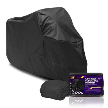 Imagem de Etacart Capa para Moto Impermeável Forrada Protege Contra Sol e Chuva Preto