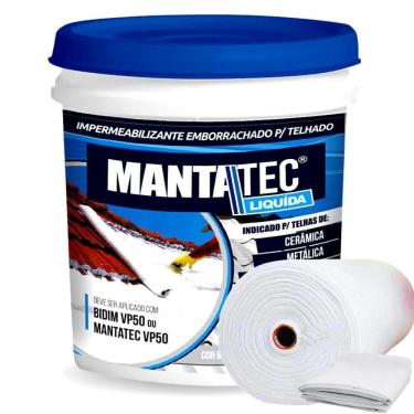 Imagem de Kit Manta Liquida Branca 4Kg + 5M Bidim Impermeabilizante