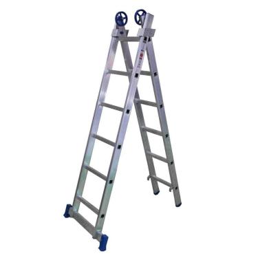 Imagem de Escada Extensiva de Alumínio Pratik, 6x2 Degraus