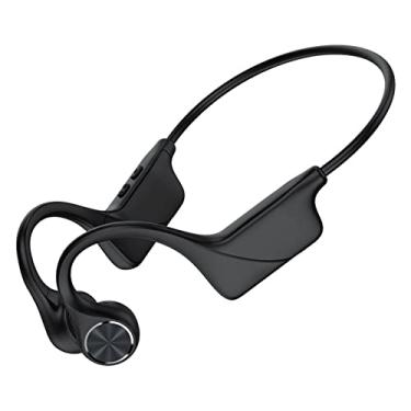 Imagem de Chusui Fones de ouvido de condução óssea sem fio BT 5.0 fone de ouvido para esportes ao ar livre IPX6 à prova d'água à prova de suor com fones de ouvido viva-voz