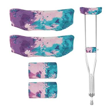 Imagem de YAUOLIVE Almofada de muleta, almofadas para axilas, capas de muleta, capa de muleta, lavável (1 par) tamanho único multicolorido (cor CP09)