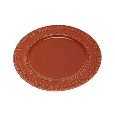 Imagem de PRATO RASO PORCELANA GRACE CARMIM 27cm