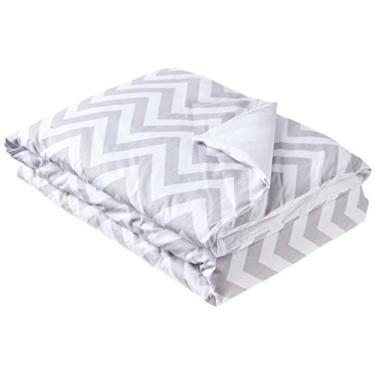 Imagem de Biramar Baby Edredom Berco Dupla Face E Duvet(148X96) Chevron Cinza Cinza