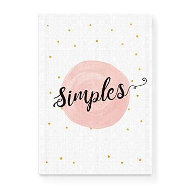 Imagem de Arte Maníacos Quadro Decorativo em Tela Canvas Simples Bola Rosa - 23x16,25cm