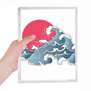 Imagem de Caderno de aquarela com folhas soltas e diário de folhas vermelhas do Japão
