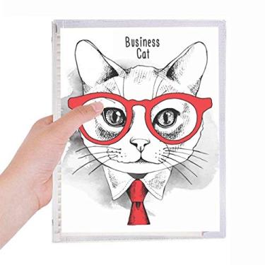 Imagem de Caderno Bussiness Cat Head Protect Animal Pet Lover, diário de folhas soltas recarregável