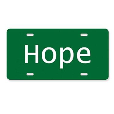Imagem de DIYthinker Hope Word frases inspiradoras placa de carro decoração de aço inoxidável