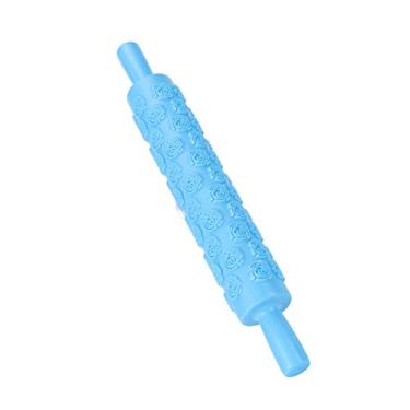 Imagem de Rolo de massa estampado, rolo de biscoito de plástico decorativo, rolo de biscoito em relevo, durável (rosa nº 15)